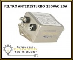 FILTRO ANTIDISTURBO (EMIFILTER) 250VAC 20A (Filtro: antidisturbo; 250VAC; Cx: 100nF; Cy: 3,3nF; 0,9mH; 10MO)